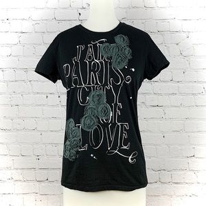 OLD NAVY ~ Paris Chiffon Flower Short Sleeved Tee